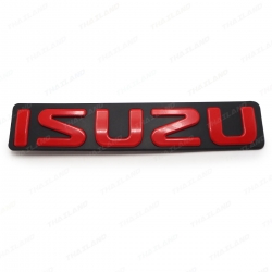 Logo โลโก้ติดหน้ารถ โลโก้ติดกระจังหน้า 1 ชิ้น สีแดง,ดำ สำหรับ Isuzu D-Max,Hi-Rander,X-Series,Mu-X ปี 2012-2018